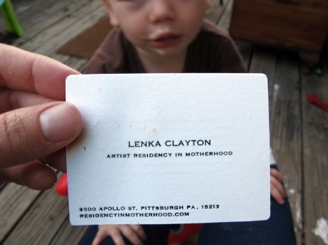 "Visitors Card - Front", by Lenka Clayton